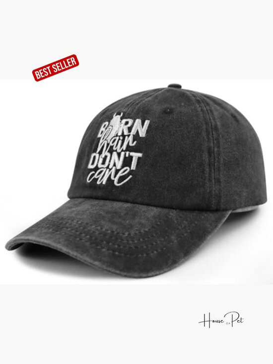 Funny Embroidered Horse Baseball Cap - Barn Hair Don\'t Care - Adjustable Cotton main image 6